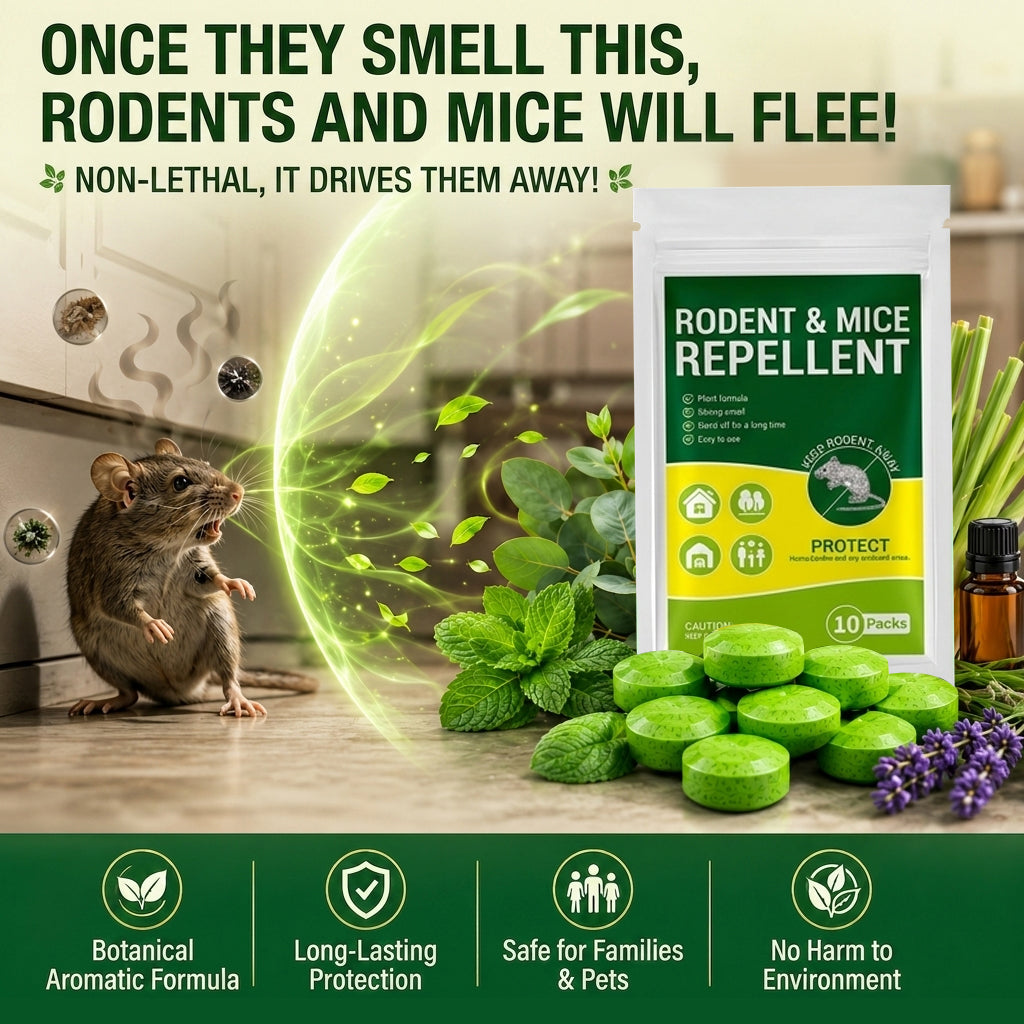 Natural Mouse &amp; Rat Repellent Tablets – Plant-Based Rodent Deterrent