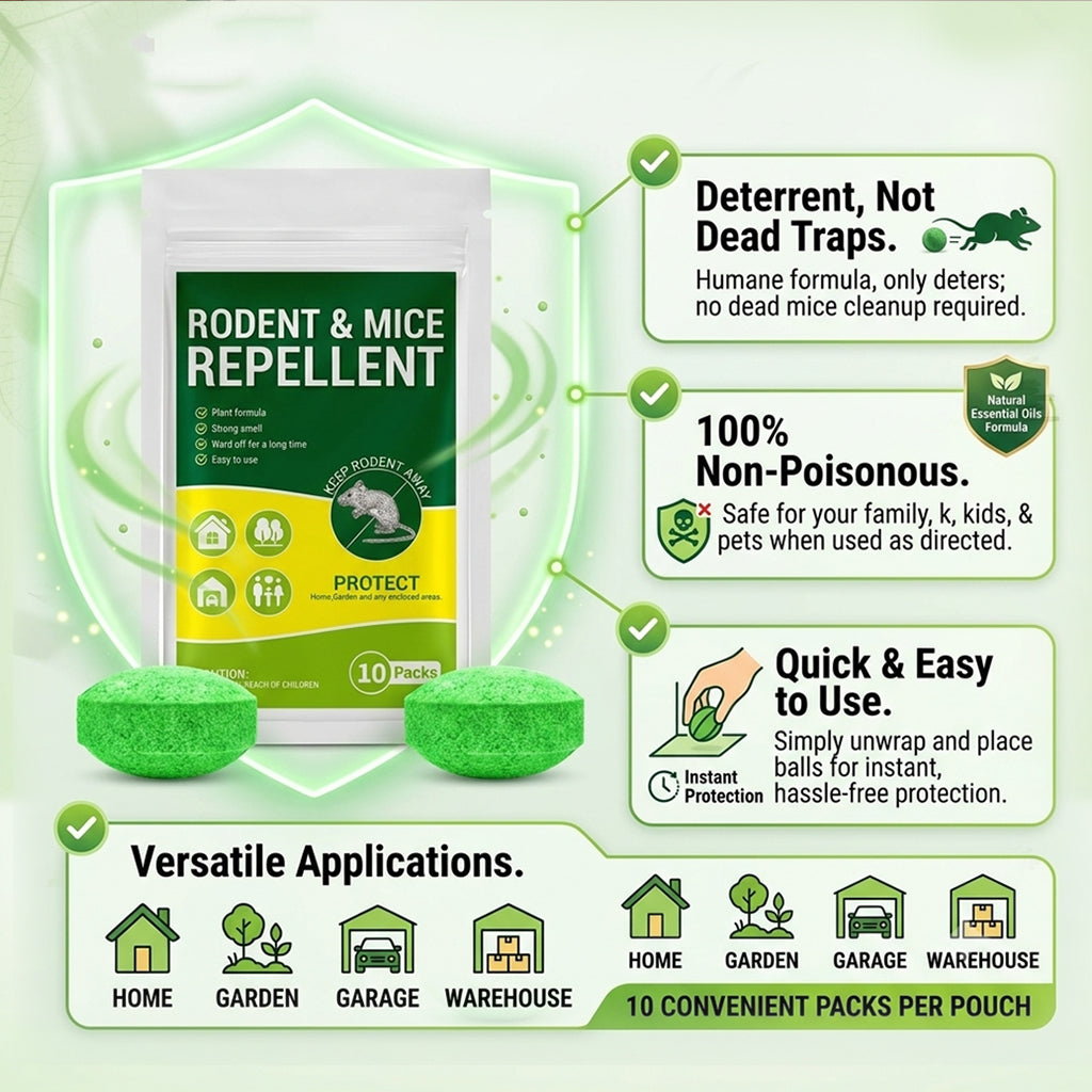 Natural Mouse &amp; Rat Repellent Tablets – Plant-Based Rodent Deterrent