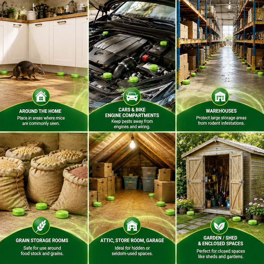 Natural Mouse &amp; Rat Repellent Tablets – Plant-Based Rodent Deterrent